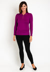 Castle Of Ireland Diamante Flat Collar Sweater, Loganberry