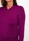 Castle Of Ireland Diamante Flat Collar Sweater, Loganberry