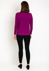 Castle Of Ireland Diamante Flat Collar Sweater, Loganberry