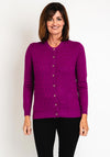 Castle Of Ireland Triangle Printed Cardigan, Loganberry