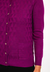 Castle Of Ireland Triangle Printed Cardigan, Loganberry