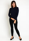 Castle Of Ireland Diamante Notch Collar Sweater, Night Sky