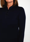 Castle Of Ireland Diamante Notch Collar Sweater, Night Sky