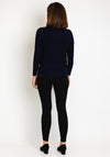 Castle Of Ireland Diamante Notch Collar Sweater, Night Sky