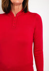 Castle Of Ireland Diamante Notch Collar Sweater, Sangria