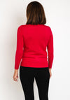 Castle Of Ireland Diamante Notch Collar Sweater, Sangria