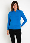 Castle Of Ireland Diamante Notch Collar Sweater, Sea Spirit