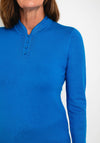 Castle Of Ireland Diamante Notch Collar Sweater, Sea Spirit