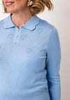 Castle Of Ireland Knitted Button Up Cardigan, Blue