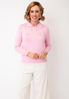 Castle Of Ireland Knitted Button Up Cardigan, Pink
