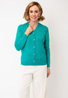 Castle Of Ireland Knitted Button Up Cardigan, Green
