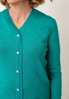 Castle Of Ireland Knitted Button Up Cardigan, Green