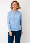 Castle Of Ireland Button Up Knitted Cardigan, Blue