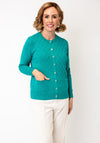 Castle Of Ireland Button Up Knitted Cardigan, Green
