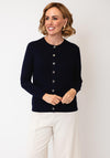 Castle Of Ireland Button Up Knitted Cardigan, Navy