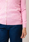 Castle Of Ireland Button Up Knitted Cardigan, Pink