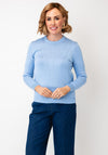 Castle Of Ireland Knitted With Rhinestone Detail Jumper, Blue
