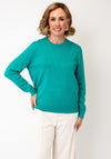 Castle Of Ireland Knitted With Rhinestone Detail Jumper, Green