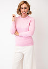 Castle Of Ireland Knitted With Rhinestone Detail Jumper, Pink