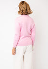 Castle Of Ireland Knitted With Rhinestone Detail Jumper, Pink