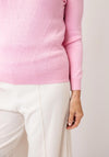 Castle Of Ireland Knitted With Rhinestone Detail Jumper, Pink