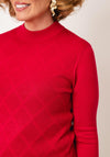 Castle of Ireland Argyle Knit Jumper, Red