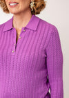 Castle of Ireland Chevron Knit Sweater, Purple