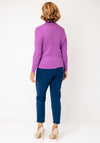 Castle of Ireland Chevron Knit Sweater, Purple