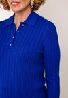 Castle of Ireland Chevron Knit Sweater, Blue