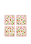 Cath Kidston Strawberry Print Coasters, Set of 4