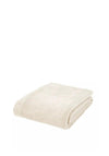 Catherine Lansfield Extra Large Plush Velvet Touch Raschel Throw, Cream