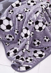 Catherine Lansfield Football Soft Throw, Grey