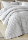 Catherine Lansfield Large Lennon Stripe Bedspread, White