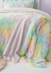 Catherine Lansfield Rainbow Cuddly Pastel Throw, Multi