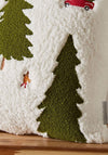 Catherine Lansfield Boucle Christmas Tree Filled Cushion, Natural