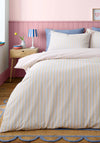 Catherine Lansfield Brighton Stripe Duvet Cover, Pink Multi