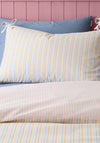 Catherine Lansfield Brighton Stripe Duvet Cover, Pink Multi
