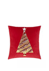 Catherine Lansfield Sequins Christmas Tree Filled Cushion, Red