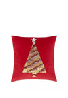 Catherine Lansfield Sequins Christmas Tree Filled Cushion, Red