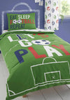 Catherine Lansfield Kids Eat Sleep Football Reversible Duvet Set, Green