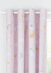 Catherine Lansfield Fairytale Unicorn Reversible Eyelet Curtains 66”x72”, Pink