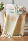 Catherine Lansfield Faux Mohair Checked Throw, Pastel Multi
