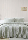 Catherine Lansfield Brushed Cotton Stripe Duvet Cover Set, Green