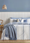 Catherine Lansfield Harbour Stripe Reversible Duvet Cover, Blue and White