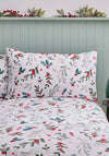 Catherine Lansfield Christmas Holly & Mistletoe Duvet Cover Set, White
