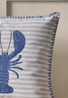 Catherine Lansfield Striped Lobster 45x45cm Cushion, Beige and Blue