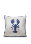 Catherine Lansfield Striped Lobster 45x45cm Cushion, Beige and Blue