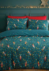 Catherine Lansfield Reversible Christmas Nutcracker Duvet Cover Set, Green