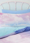 Catherine Lansfield Kids Ombre Rainbow Clouds Reversible Duvet Set, Pastel Multi