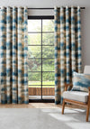 Catherine Lansfield Modern Living Ombre Texture Eyelet Header Curtains, Teal